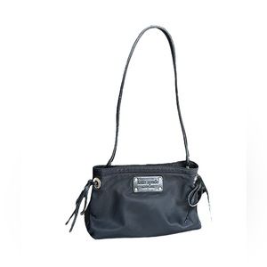 Kate Spade New York Nylon Leather-Trimmed Black Shoulder Bag
